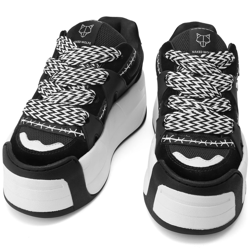 NEW Naked Wolfe Slider Black Sneakers